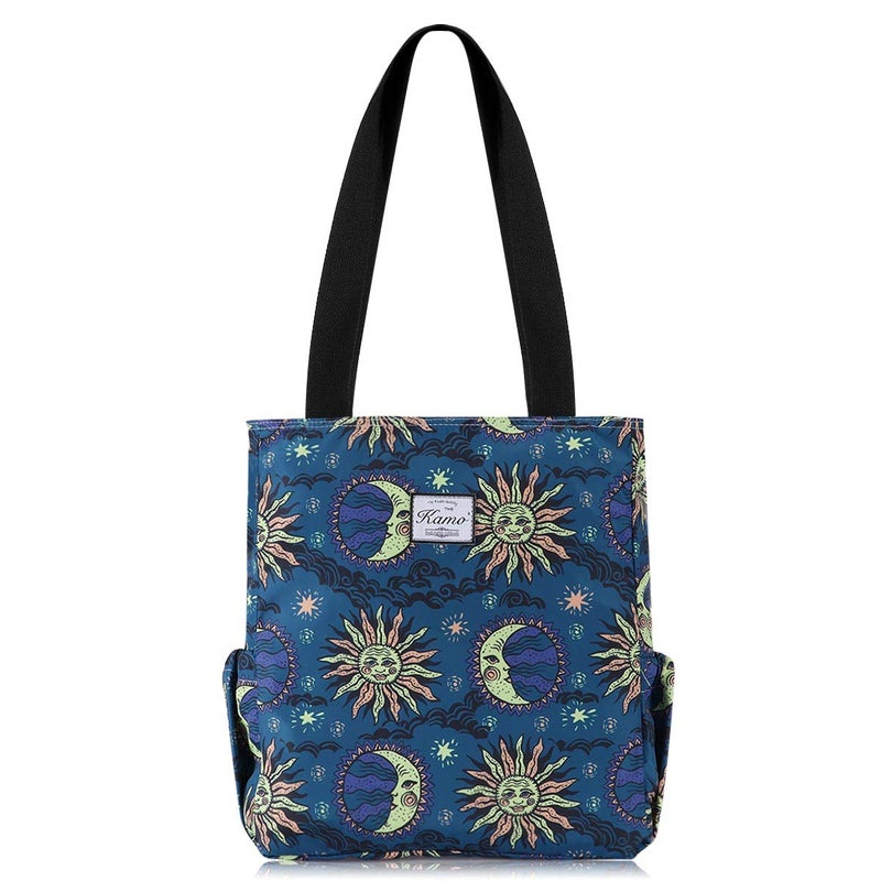 KAMO Floral Tote Bag - Waterproof Lightweight Handbags Travel Shoulder Bag for Hiking Yoga Gym Swimming Travel Beach - Image 1
